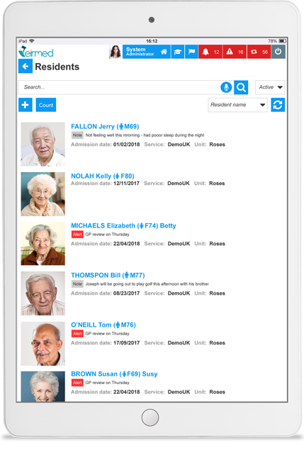 Eirmed Resident list